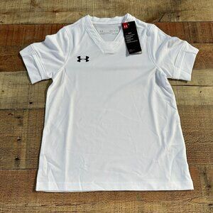 Under Armour Boys White Short Sleeve Athletic Shirt -YSM